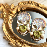 (送料無料)私だけの輝くチェコガラス耳飾り 『私が主人公』ピアス イヤリング 個性的 可愛い 大人可愛い