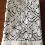 刺し子 花ふきん 変わり角七宝