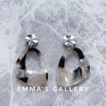 大人かわいい 金属アレルギー対応 樹脂ポストピアス 樹脂ピアス 大ぶり