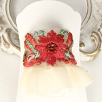 お試し価格・数量限定 🎉 インド刺繍リボン ポニーフックNO.017