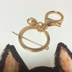 3個セット!!!キーホルダーパーツ ナスカン リング ゴールド