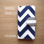 iPhone6 手帳型ケース 手作り 北欧風 スマホケース ハンドメイド
