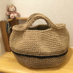 シンプルかわいい麻糸バッグ