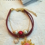 太陽と月のスエードブレスレット🌙