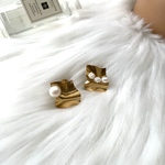 【Maki×IÜ】 ゴールドイヤリング(ステンレス)