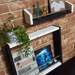 【白×黒】シェルフ&マガジンラック