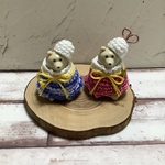 🎋北欧しろくま貯金箱用 ガチャ ミニくまさん 七夕2点セットの装い🎋