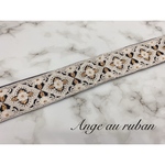 🖤5センチ幅 刺繍リボン ハーフチョークカラー