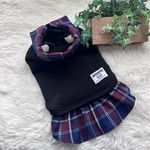 犬服 重ね着風カジュアルワンピース お出かけコーデ お揃いコーデ