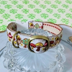 オーダー品 Mサイズ キノコ🍄 ひよこ🐤 刺繍リボン ヨーロピアン 猫ちゃん わんちゃん 首輪 小型犬 大型猫 成猫