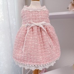 一点モノピンクツイードワンピース【S】