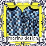 夏犬服☆マリン柄ワンピ・タンク限定品