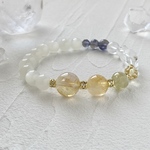 A様専用ページ ホワイトムーンストーン セリサイトシトリン シトリン アイオライト 天然石ブレスレット パワーストーンブレスレット