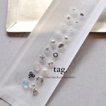 耳つぼジュエリー 010 silver&Gothic black mix |シンプル バロックパール リボン フラワー 星 ハート シェル ストーン 耳ツボ ピアス イヤリング 偏光 韓国