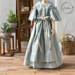 袖フリルカシュクールワンピース(ライトブルー) ピュアニーモ2エモーションS 22cmドールサイズ