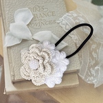 送料無料♡コットン夏糸で編んだ お花いっぱいヘアゴム