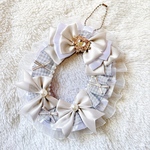 硬質ケースデコ トレカケース ギンガムグレー オーバル型