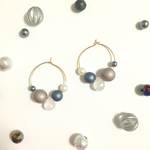 【送料無料】秋〜マットカラーフープピアス