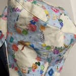 すっぽり帽子#ユキエモン☆チャームコレクター.ブルー#リバーシブル#