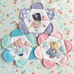 パッチワークキルト・スーとハートのカラフルミニミニマットパステル