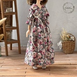 カシュクールワンピース ピュアニーモ2エモーションS リバティ生地(レイラ)