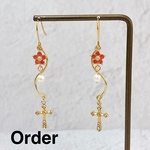 【Order品】Flower×cross フックピアス