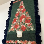 大きなクリスマスタペストリー『お菓子とポインセチアの大きなクリスマスツリー』
