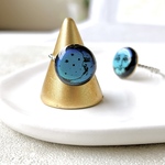 Moon 三日月 シンプル 一粒 フリーサイズ シルバー 調整可能 指輪