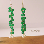 グリーンオニキスのつぶつぶピアス&イヤリング