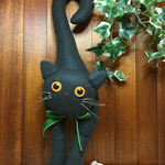 黒ネコのドアノブリース