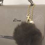 ❤︎17 大きめミンクファーチャーム ロングチェーン no.193