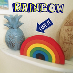 木製虹色レインボーオブジェ