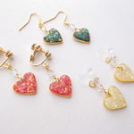 ♡選べる3カラー🎀ハートの耳飾り