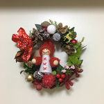 ミニクリスマスリース女の子