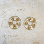 【ドーナツ型クリアピアス】