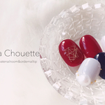 一粒パールのシャインネイルチップ