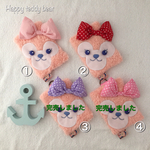 ぷっくりリボンのくまさんポケットティッシュケース