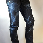 切り替え脱色ジーンズ