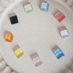 ringo様オーダー☆ガラスタイルピアス 9色