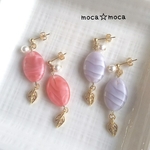 新作♥小さなリーフのパステルピアス(イヤリング)