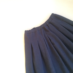 起毛コットン タックスカート ネイビー