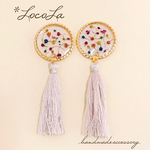 かすみ草×タッセル★アメリアシリーズ★ピアス★イヤリング