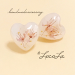 アリウムギガンチウム×ハート★モナシリーズ★イヤリングのみ