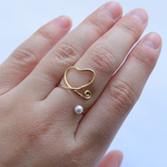brass heart ring(14kgf)