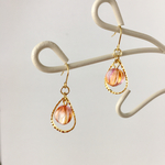 【〜3/19送料無料!】チェコガラスメロン涙のピアス