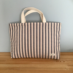 ストライプのレッスンバッグ(ネイビー)