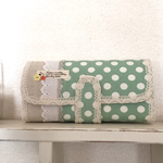 ✴︎送料込✴︎たくさん入る長財布 若草色 水玉 YUWA✴︎