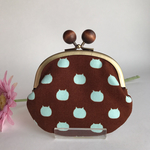 ねこたま(チョコミント) *がま口小銭入れ*