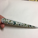 【送料込み】スワロフスキー・デコ くちばしクリップ 白&緑系