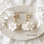 ヴィンテージフラワーのフープイヤリング/ピアス*